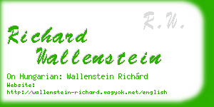 richard wallenstein business card